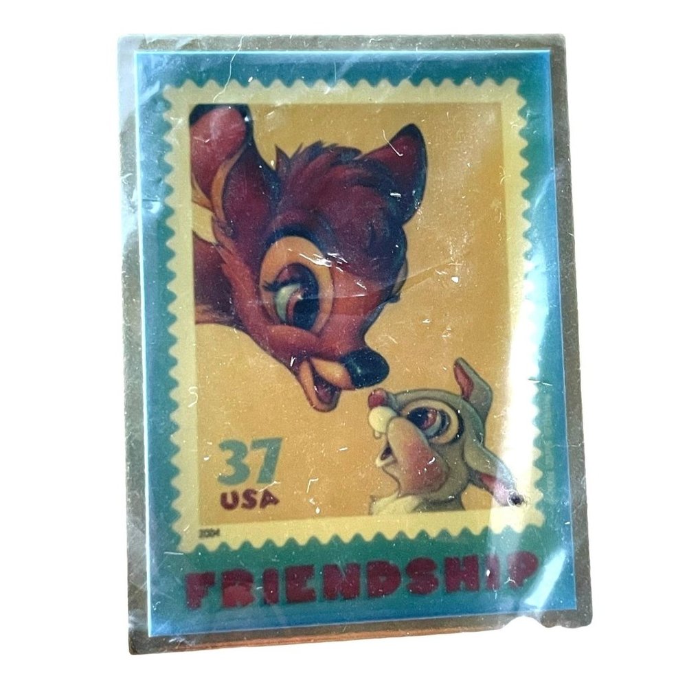 USPS The Art Of Disney Friendship Bambi & Thumper Collectible Stamp Lapel Pin
